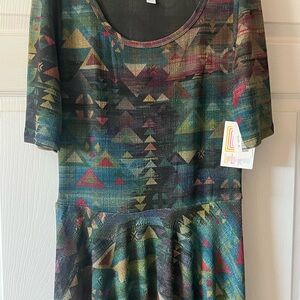 LuLaRoe Multicolor Geometric Dress